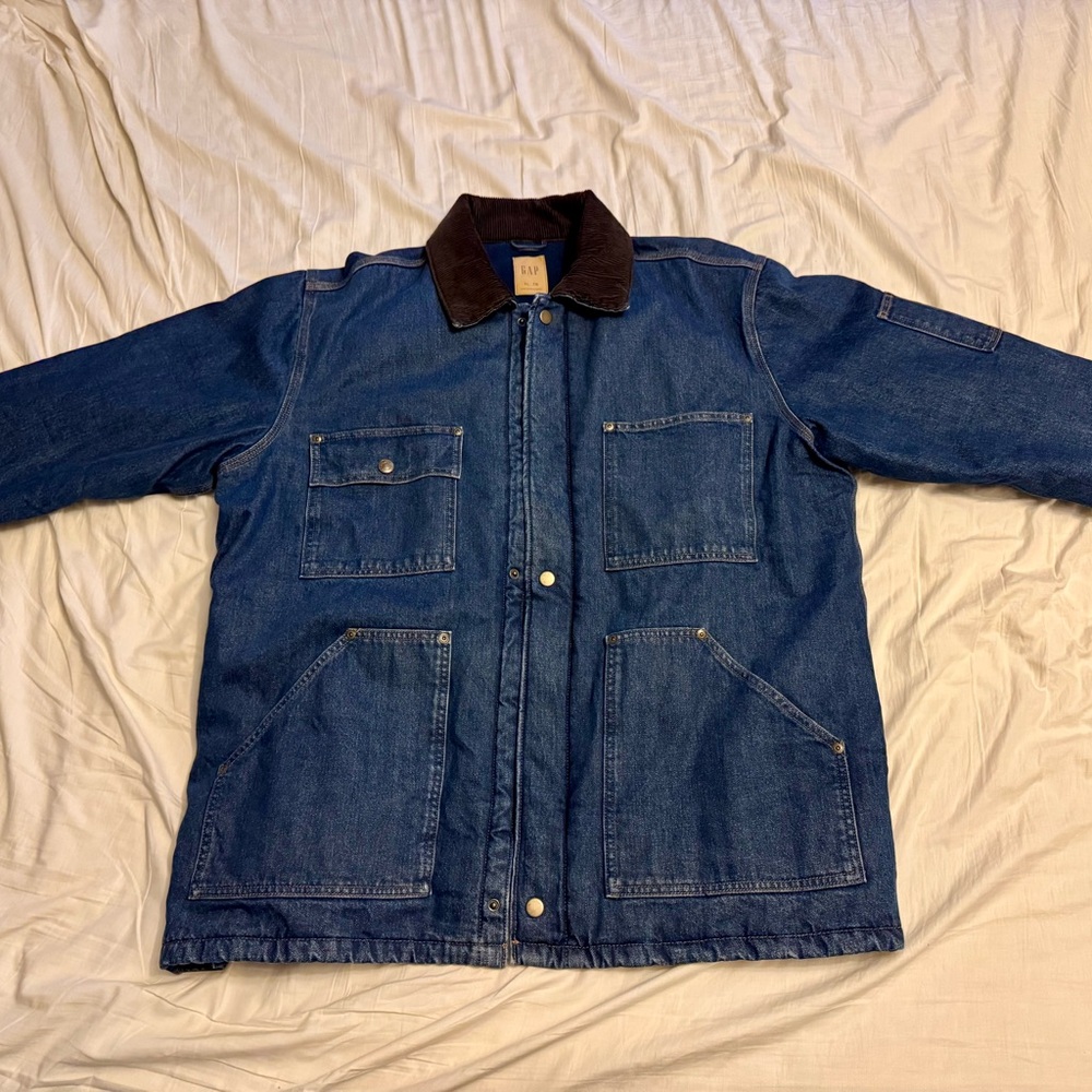 Gap Denim Barn Jacket with Corduroy Collar